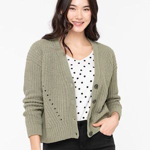 NWT Ricki’s Button Open Front Chenille Cardigan